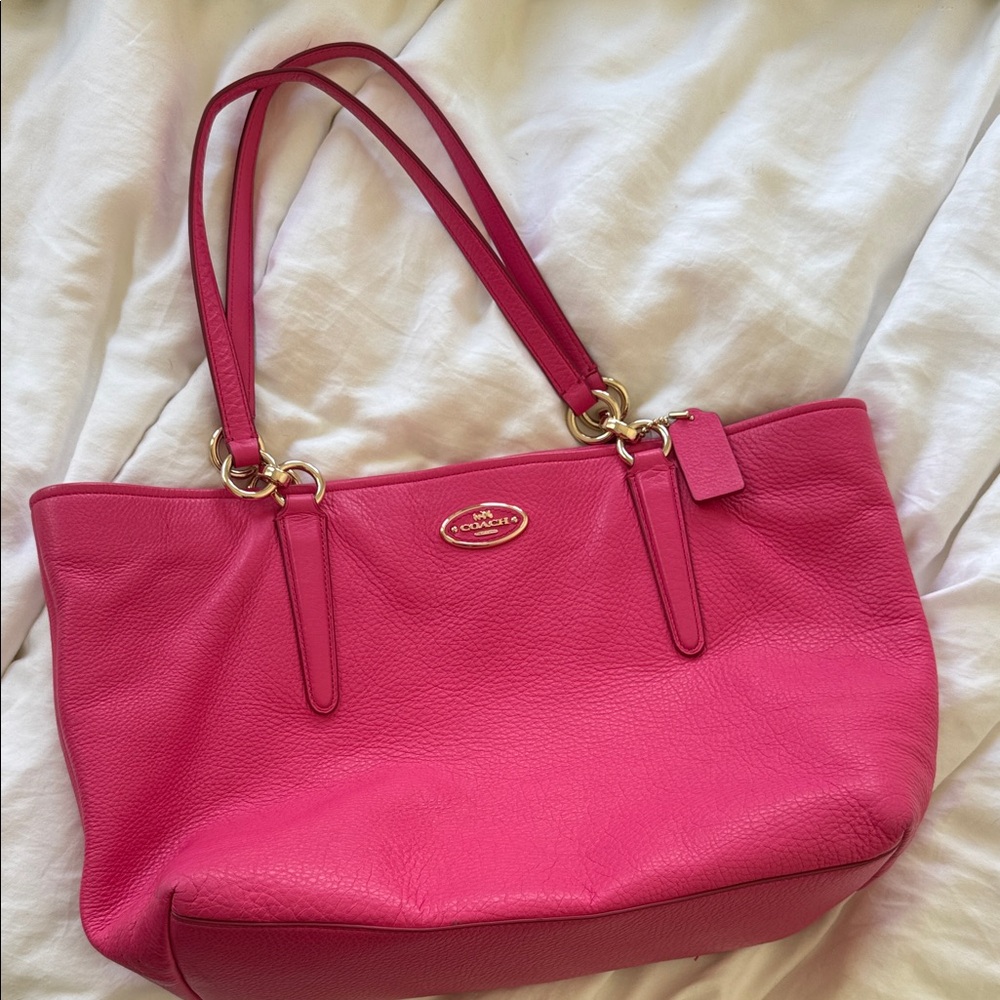 Sold Coach Chicago Ellis Pink Pebble Leather Bag